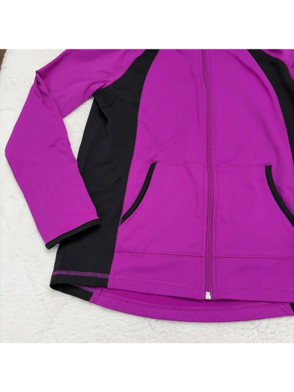 Justice Active Girls 12/14 Sparkle Gymnast Zip Up Hoodie